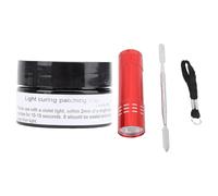 Phefop Kit de Mastic Adhésif à Pâte Rapide, 50 G avec Lumière pour Impressions 3D, Modèles D'ongles Artisanaux, Réparation de Remplissage Multi-usages à Photopolymérisation