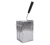 Phefop Panier à Frites en Acier Inoxydable 304, Panier à Friture avec Longue Poignée, de Vidange d'huile de 4,7 X 4,7 X 6,8 Pouces pour Frites, Chips, Cuisine à Domicile, Barbecue en Plein Air