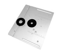 Phefop Plaque D’insertion de Table de Défonceuse en Alliage D’aluminium, | 85x85mm pour Défonceuse, 70x60mm pour Affleureuse, Trou Central Précis, Résistant à la Rouille, Résistant à L'usure