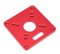 Phefop Plaque D'insertion pour Table de Toupie, Aluminium anodisé 6061 pour | Alliage D’aluminium anodisé Dur 6061, 4,72 X 4,72 Pouces, Compatible avec Makita RT0700C, Double échelle pour L’alignement