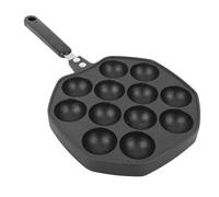 Phefop Poêle à Takoyaki, Alliage d'aluminium, 12 Moules, Antiadhésif, Cuisson Compacte pour les Amateurs de Takoyaki