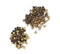 Phefop Rivets à Double Capuchon Rivets en Cuir en Fer 8 X 8 Mm 100 Ensembles de Goujons Métalliques Tubulaires Ronds pour l'Artisanat du Cuir Couture Réparation sur Sacs Ceintures Vestes Chapeaux