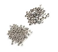 Phefop Rivets à Double Capuchon Rivets en Cuir en Fer 8 X 8 Mm 100 Ensembles de Goujons Métalliques Tubulaires Ronds pour l'Artisanat du Cuir Couture Réparation sur Sacs Ceintures Vestes Chapeaux