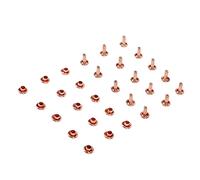 Phefop Rivets à Tête Plate Or Rose Clous en Métal de Fer Rivets 100 Ensembles 6x8mm Haute Dureté Fort Lustre pour Bricolage Artisanat en Cuir Ceintures Sangles de Sac À Main Porte-clés et Albums