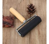 Phefop Rouleau Brayer d' en Bloc de Caoutchouc, Rouleau Lino avec Manche en Bois 11 Cm, Matériau en Caoutchouc, Application de Peinture Lisse, Prise en Main Facile, pour les Artistes de Fabrication
