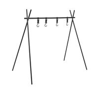 Phefop Support de Camping Pliable avec Trépied, Support de Barbecue en Alliage d'aluminium, de Cuisson Réglable pour Barbecue et Fêtes en Plein Air