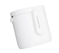 Phefop Ventilateur Rechargeable à Clip Ceinture, 3 Vitesses, 4000mAh, Charge, Lampe LED pour Travail Extérieur Chantier (WHITE)