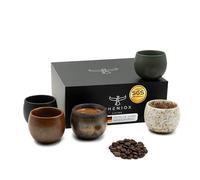 Pheniox Set de tasses à expresso Timeout Mini | 5 x 50 ml - tasses de haute qualité en grès | Set de tasses à expresso - sans anse | Cadeau au design moderne - passe au lave-vaisselle | Moka | Thé |