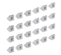PHENOFICE 25pièces Équerre Aluminium pour Profilés Extrusion Support de Coin Rigide Fixation Angle pour Cadres Industriels Cnc Impression