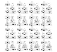 PHENOFICE 30 Ensembles Boîte à Piles AAA Ressorts en Métal Argenté, Design Sécurisé pour Éviter Les Courts-Circuits, pour Gadgets et Jouets Électroniques, Lot de Sets de Pièces