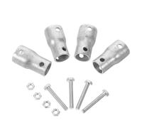 PHENOFICE 4 Pièces Accessoire pour Rouleau de Serrage Manchon de Rouleau en Acier Argenté 5,30x2,60x2,30cm pour Ventilation de Serrage et Plantes, Installation Rapide, Pose Facile