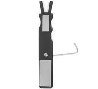 PHENOFICE Affûteur de Patins de Hockey Portable Noir, Meule Réutilisable | Lames de Patin à Glace et Hockey, Usage Domestique ou Commercial, Manuel et Bloc D’entraînement Inclus