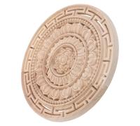PHENOFICE Applique Installation Facile Mandala Fleur Ronde en Bois Sculpté la Main Aspect Élégant et Rustique pour Décoration de Chambre, Meuble et Mur