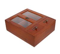 PHENOFICE Armoire Murale en Bois Vintage Marron Double Portes, Facile à Installer, Finition Soignée, Meuble de Rangement Élégant pour Chambre ou Bureau