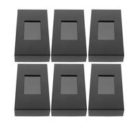 PHENOFICE Boîte Coffret Noire Structure Solide en Papier et Plastique 6 Pièces avec Fenêtre Transparente pour Nœud Homme pour Mariage et Expédition
