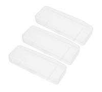 PHENOFICE Boîte de Rangement Plastique Transparente pour Rasoirs Homme, Étui de Voyage Compact et Léger, Lot de 3 Pièces, Protection Solide pour Usage Domestique et Déplacement