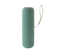 PHENOFICE Boîte de Rangement pour Brosses à Dents avec Cordon Suspendu Lot de 2 Pièces Portable en PP Vert pour Voyage et Usage en Extérieur