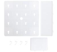 PHENOFICE Étagère Murale Flottante Blanche Double Couche en PP Style Nordique pour Rangement de Petites Plantes et Objets Divers à Domicile