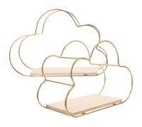 PHENOFICE Étagère Murale Nuage Flottante 2 Pièces 11.81X7.87X3.74In Présentoir Compact pour Chambre Bébé Salon Bureau Décoration Murale