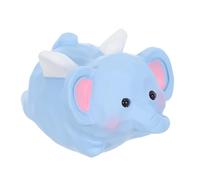PHENOFICE Figurine Éléphant en Résine Légère et Mobile, Décoration Artistique Unique pour Étagère ou Salon, Style Géométrique Bleu