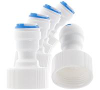 PHENOFICE Lot de 5 Raccords Rapides Adaptateurs 3/4 Npt Femelle vers Tuyau 3/8 en Polypropylène Résistant pour Filtration D'eau, Irrigation et Système D'osmose Inverse, Connecteurs