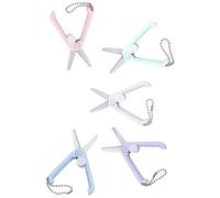PHENOFICE Mini-ciseaux Pliables en Acier Inoxydable et Abs Lot de 5 Faciles à Utiliser et Sûrs à Transporter, pour Couture, Bureau et Travaux Manuels