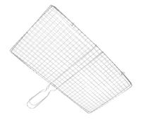 PHENOFICE Panier Pliant en Acier Inoxydable pour Barbecue, Facile à Utiliser, Compact, pour Poisson et Crevettes en Cuisson Extérieure