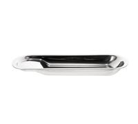 PHENOFICE Plateau de Service Lisse et Brillant Argenté Pratique Multi-fonction en Acier Inoxydable Repose-cuillère Intégré Cuisine et Cantine