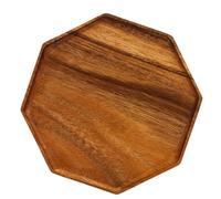 PHENOFICE Plateau de Service Vaisselle Maison Simple et Fraîche en Bois Décoratif Octogonal Ponçage Lisse pour Présenter et Desserts
