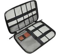 PHENOFICE Pochette de Rangement pour Câble Numérique Organiseur Électronique Compact et Léger en Polyester Multiples et Élastiques pour Paquet à Dos ou Bagages