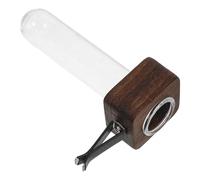 PHENOFICE Vase à Fleurs pour Ventilation de Voiture en Verre et Bois 20ml avec Pince, Décoration Élégante pour Tableau de Bord, Propagation d'eau et Rafraîchissement d'air, Présent Raffiné