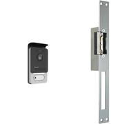 Philips 531006 Platine de Rue supplémentaire Gris & EXTEL 90301.4 Ouvre-Porte électrique avec Fonction mémoire Long (25 cm), Gris