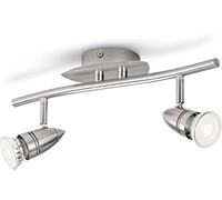 Philips 5494217p0, myLiving Spot LED Comet 2 ampoules., 460, acier brossé, métal, 3.5 Watts, intégré, 14,5 x 33,5 x 17 cm