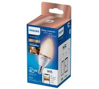 Philips Ampoule LED bougie connectée Vela C37 Wiz EyeComfort 4,9W 470 lm dimmable E14 93207 blanc
