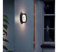 Philips myGarden Applique murale LED Actea 12W Noir — Blanc chaud 3000K — Ampoule incluse