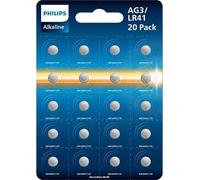 Philips Alkaline LR41 1.5V 20-Blister (AG3) Piles Bouton