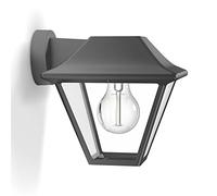 Philips Alpenglow Applique Murale Extérieure, IP44 Résiste aux Intempéries, Durable, Design Classique, Aluminium, Gris Anthracite, Ampoule E27 Vendue Séparément