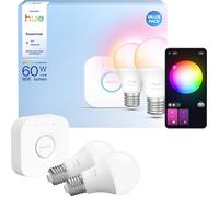 Philips Kit de démarrage Hue White and Color Ambiance Essential 2 ampoules E27, Bridge multicolore