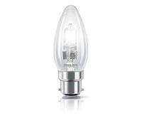 Philips Ampoule EcoHalogène Flamme Lisse Culot B22 28 Watts consommés Equivalence incandescence : 35W
