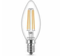 Philips Ampoule LED B35 E14 6,5 W (équiv. 60W) 2700K Blanc chaud Non dimmable Verre clair