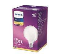Philips, ampoule LED classique E27 (100 W), lampe LED dépolie en forme de globe avec lumière blanc chaud, 2700K, éclairage LED à économie d'énergie avec longue durée de vie