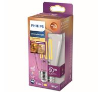 Philips ampoule LED Edison E27 60W Blanc Chaud Claire Compatible Variateur, verre