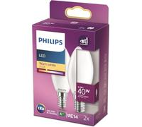 Philips LEDclassic Pack de 2 ampoules B35 E14, 2700 K, 4,3 W, 8718699777692, B35