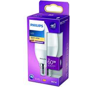 Philips ampoule LED Flamme E14 60W Blanc Chaud Dépolie