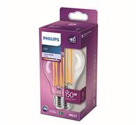 Philips ampoule LED Standard E27 150W Blanc Froid Claire, Verre