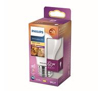 Philips ampoule LED Standard E27 60W Blanc Chaud Dépolie Verre Compatible Variateur, verre