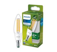 Philips ampoule LED Ultra Efficient Classe A, 40W, culot E14, blanc froid 4000K, transparente, verre