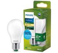 PHILIPS ampoule LED Ultra Efficient 40W, culot E27, Blanc chaud 2700K, dépolie, verre