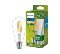 Philips ampoule LED Ultra Efficient Classe A, 60W, format Edison, culot E27, blanc chaud 2700K