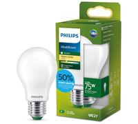 Philips ampoule LED Ultra Efficient 75W, culot E27, blanc chaud 2700K, dépolie